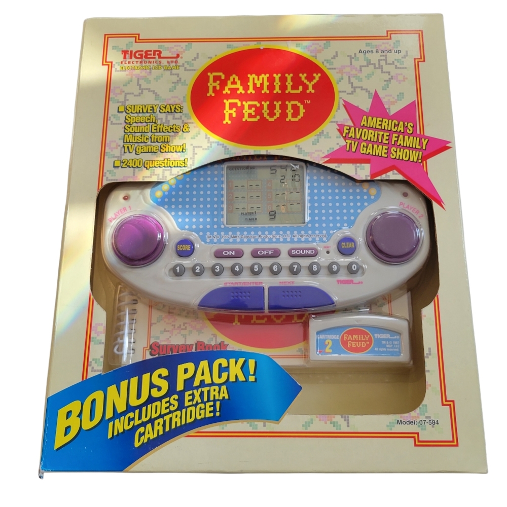 Vintage 1997 Tiger Electronic LCD Family Feud Hand Game